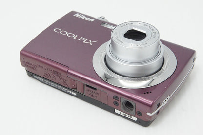 美品 Nikon ニコン COOLPIX S230 コンパクトデジタルカメラ パープル 元箱付 260603g