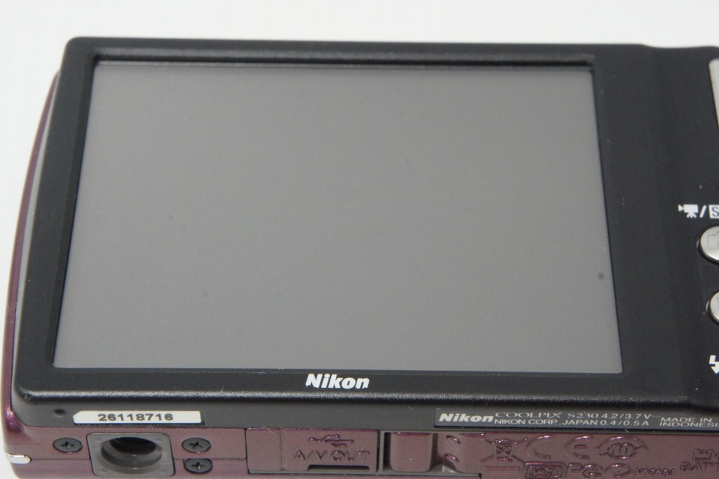 美品 Nikon ニコン COOLPIX S230 コンパクトデジタルカメラ パープル 元箱付 260603g