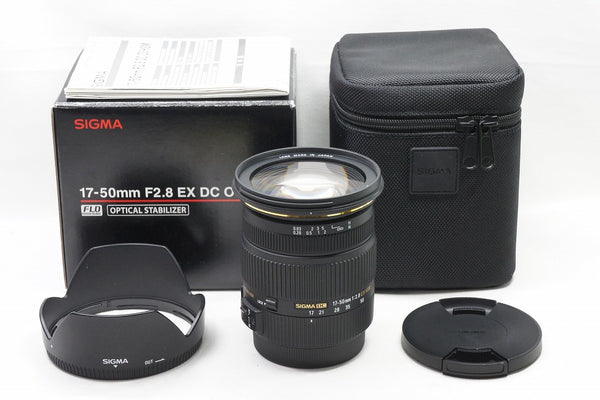 美品 SIGMA シグマ 17-50mm F2.8 EX DC OS HSM Canon キヤノン EF-Sマウント APS-C 元箱付 240326q