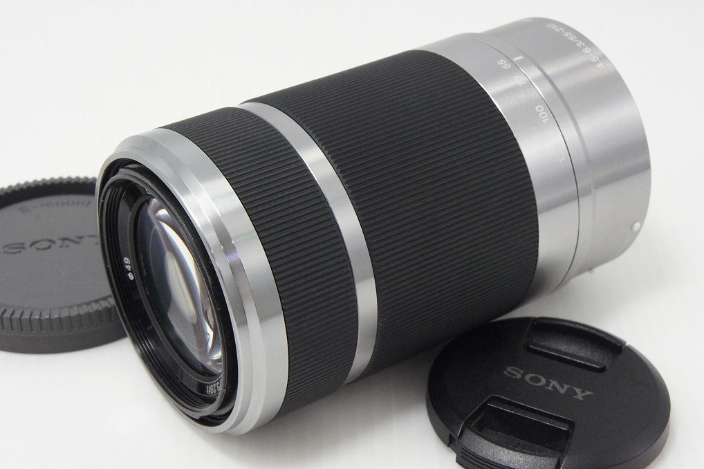 良品 SONY ソニー E 55-210mm F4.5-6.3 OSS SEL55210 Eマウント ズームレンズ APS-C フード 元箱付 260603ap