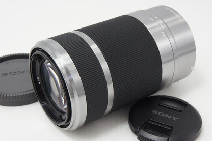 良品 SONY ソニー E 55-210mm F4.5-6.3 OSS SEL55210 Eマウント ズームレンズ APS-C フード 元箱付 260603ap