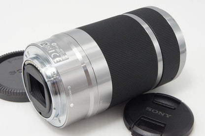 良品 SONY ソニー E 55-210mm F4.5-6.3 OSS SEL55210 Eマウント ズームレンズ APS-C フード 元箱付 260603ap