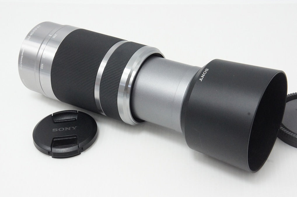 良品 SONY ソニー E 55-210mm F4.5-6.3 OSS SEL55210 Eマウント ズームレンズ APS-C フード 元箱付 260603ap