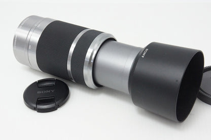 良品 SONY ソニー E 55-210mm F4.5-6.3 OSS SEL55210 Eマウント ズームレンズ APS-C フード 元箱付 260603ap