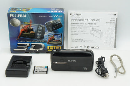 Mint condition FUJIFILM FinePix REAL 3D W3 Compact Digital Camera Black With Original Box 260227f