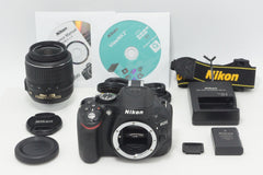 美品 Nikon ニコン D5200 ボディ + AF-S DX 18-55mm VR レンズキット デジタル一眼レフカメラ 260915g