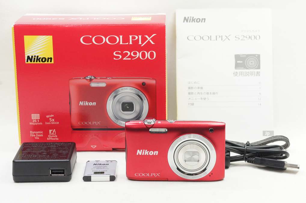 2523 Nikon ニコン COOLPIX デジカメ S2900 レッド 美品 Nikon ニコン COOLPIX S2900 コンパクトデジタルカメラ