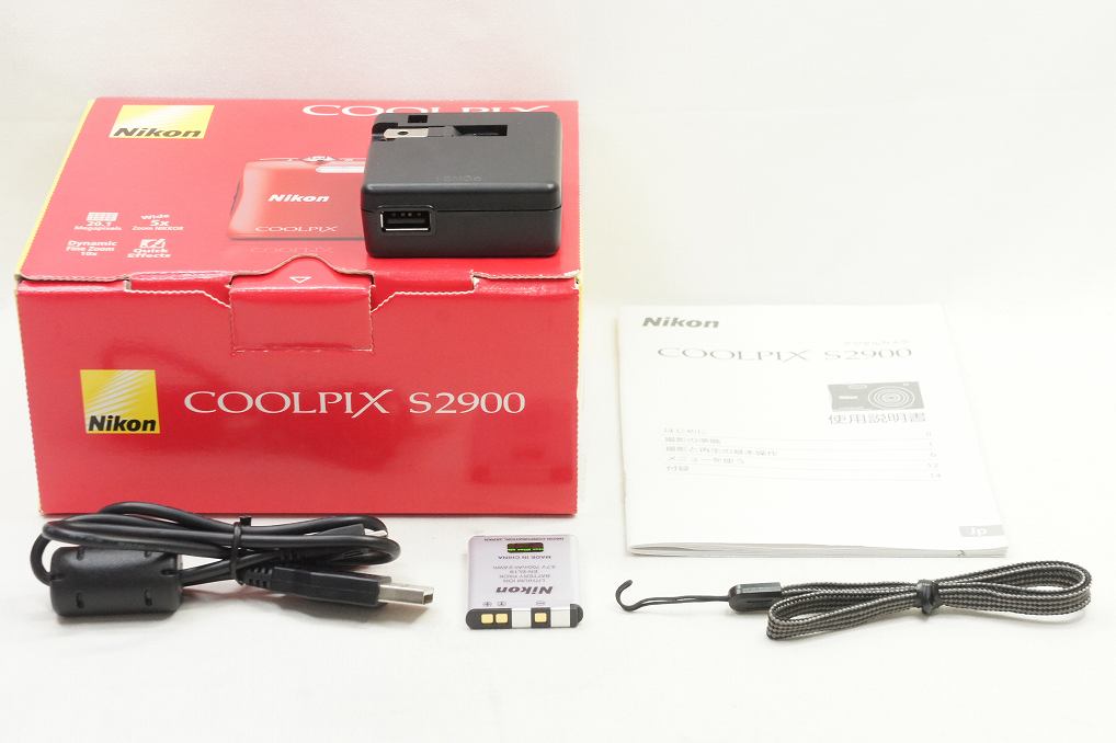 美品 Nikon ニコン COOLPIX S2900 コンパクトデジタルカメラ レッド 元箱付 250620a