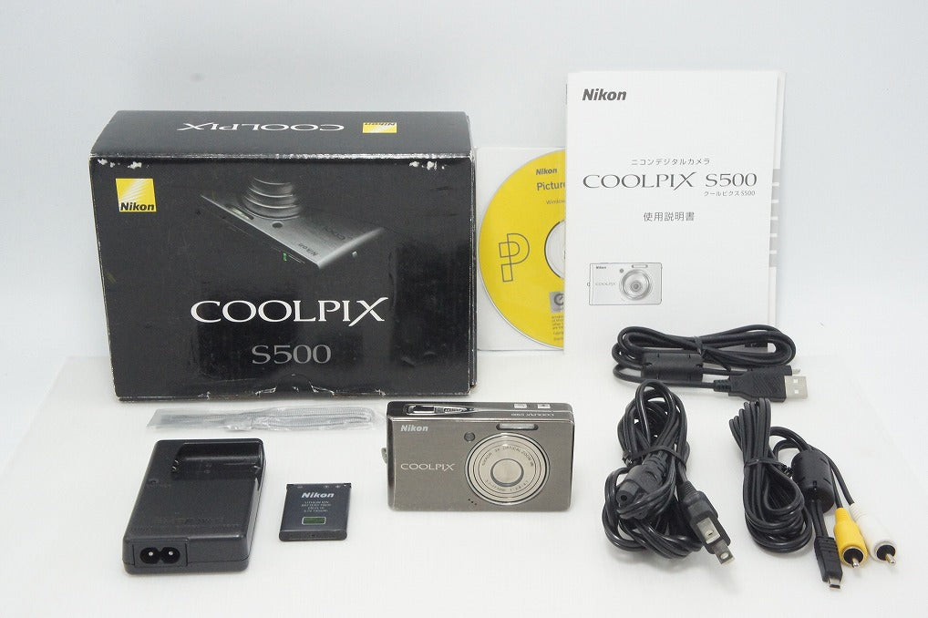 Nikon ニコン COOLPIX S500 コンパクトデジタルカメラ アーバンブラック 元箱付 260916n