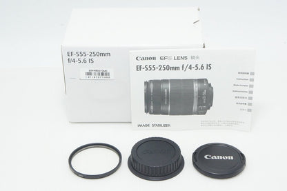 Canon キヤノン EF-S 55-250mm F4-5.6 IS APS-C ズームレンズ 元箱付 260915b