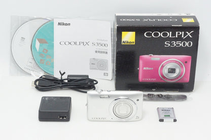 Nikon ニコン COOLPIX S3500 コンパクトデジタルカメラ クリスタルシルバー 元箱付 260918aa