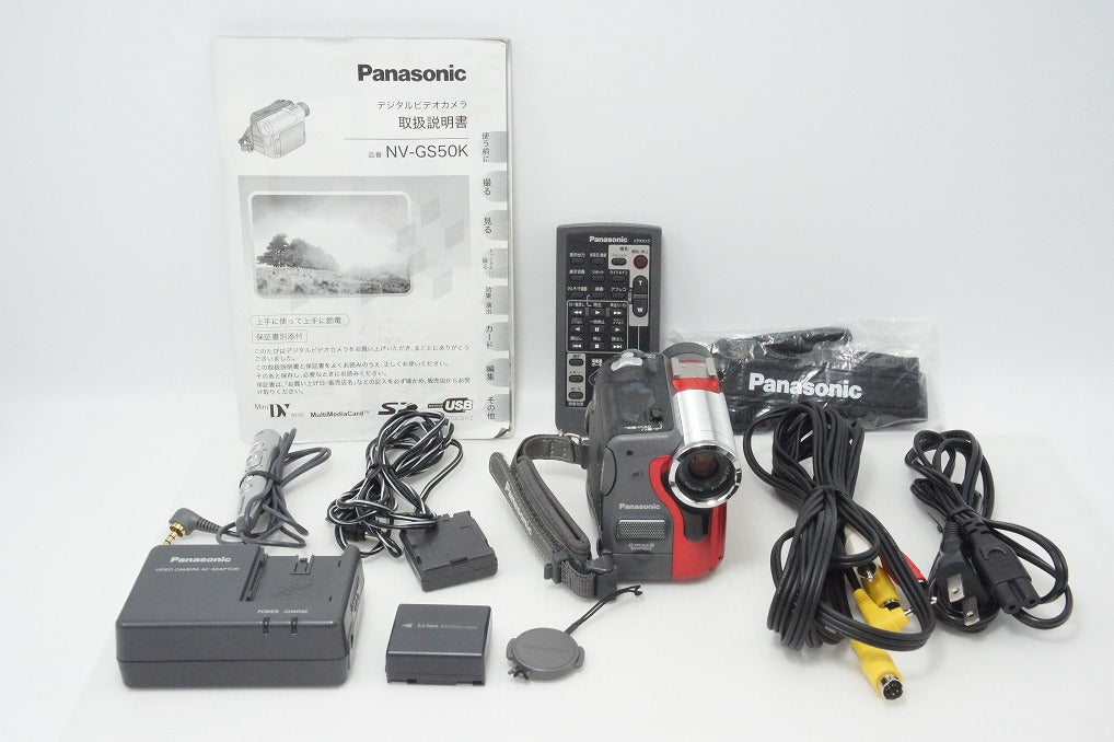 良品 Panasonic パナソニック NV-GS50K デジタルビデオカメラ レッド 260603ah