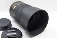 美品 Nikon ニコン AF-S Micro NIKKOR 60mm F2.8G ED 単焦点レンズ フード付 250115k