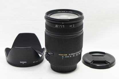 SIGMA シグマ 18-250mm F3.5-6.3 DC OS HSM Canon キヤノン EFマウント APS-C フード付 250621e