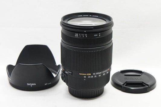 SIGMA シグマ 18-250mm F3.5-6.3 DC OS HSM Canon キヤノン EFマウント APS-C フード付 250621e