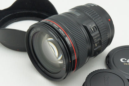 Canon キヤノン EF 24-105mm F4L IS USM フルサイズ ズームレンズ フード付 260302y
