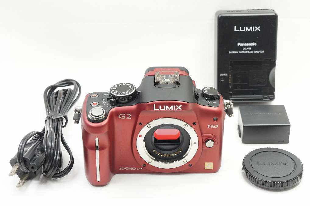 良品 Panasonic パナソニック LUMIX DMC-G2 ボディ ミラーレス一眼カメラ レッド 240712y