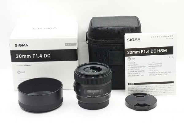 良品 SIGMA シグマ Art 30mm F1.4 DC HSM Canon EF-Sマウント APS-C 単焦点レンズ 元箱付 240712v