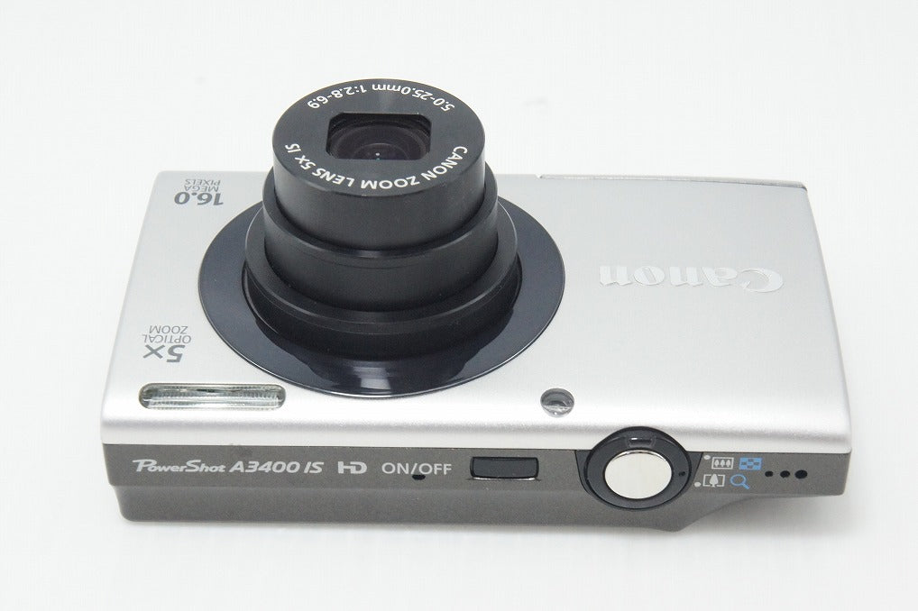 美品 Canon キヤノン PowerShot A3400 IS コンパクトデジタルカメラ シルバー 260928d