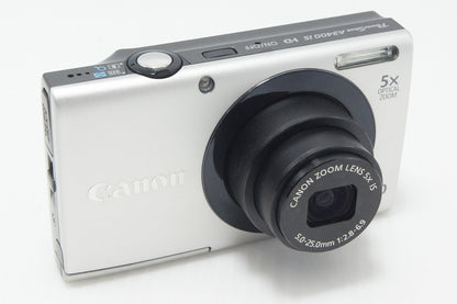 美品 Canon キヤノン PowerShot A3400 IS コンパクトデジタルカメラ シルバー 260928d