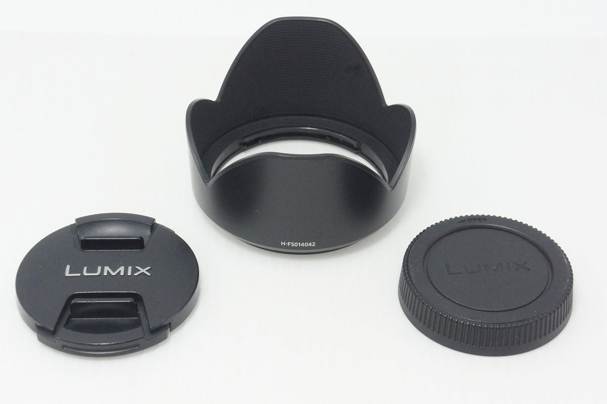 良品 Panasonic LUMIX G VARIO 14-42mm F3.5-5.6 ASPH. MEGA O.I.S. H-FS014042 AFレンズ マイクロフォーサーズ フード付 260928v