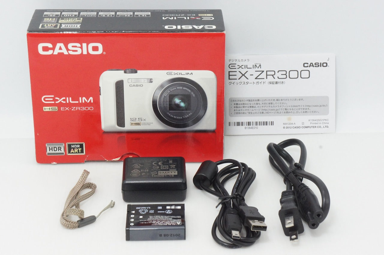 美品 CASIO カシオ HIGH SPEED EXILIM EX-ZR300 コンパクトデジタルカメラ ゴールド 元箱付 260408c