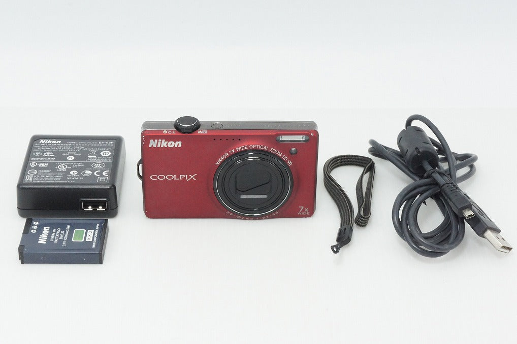 良品 Nikon ニコン COOLPIX S6000 コンパクトデジタルカメラ フラッシュレッド 260408n