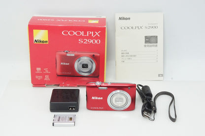 Nikon ニコン COOLPIX S2900 コンパクトデジタルカメラ レッド 元箱付 260408j