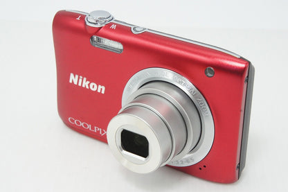 Nikon COOLPIX S2900 Compact Digital Camera Red, with Original Box 260408j