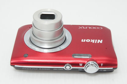 Nikon COOLPIX S2900 Compact Digital Camera Red, with Original Box 260408j