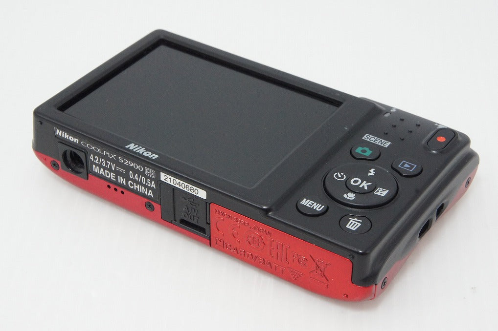 Nikon COOLPIX S2900 Compact Digital Camera Red, with Original Box 260408j