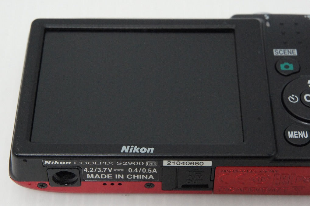 Nikon COOLPIX S2900 Compact Digital Camera Red, with Original Box