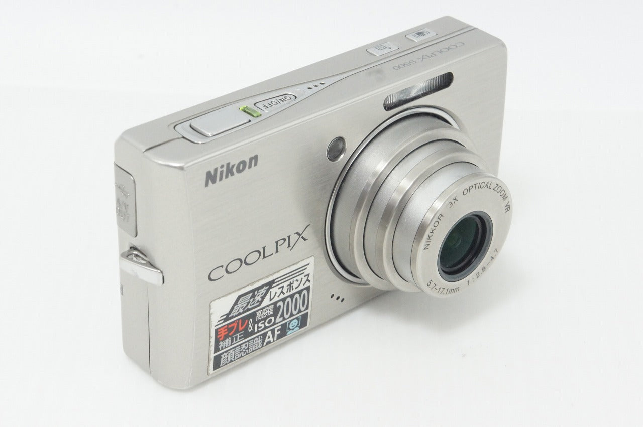 訳あり Nikon ニコン COOLPIX S500 コンパクトデジタルカメラ シルバー