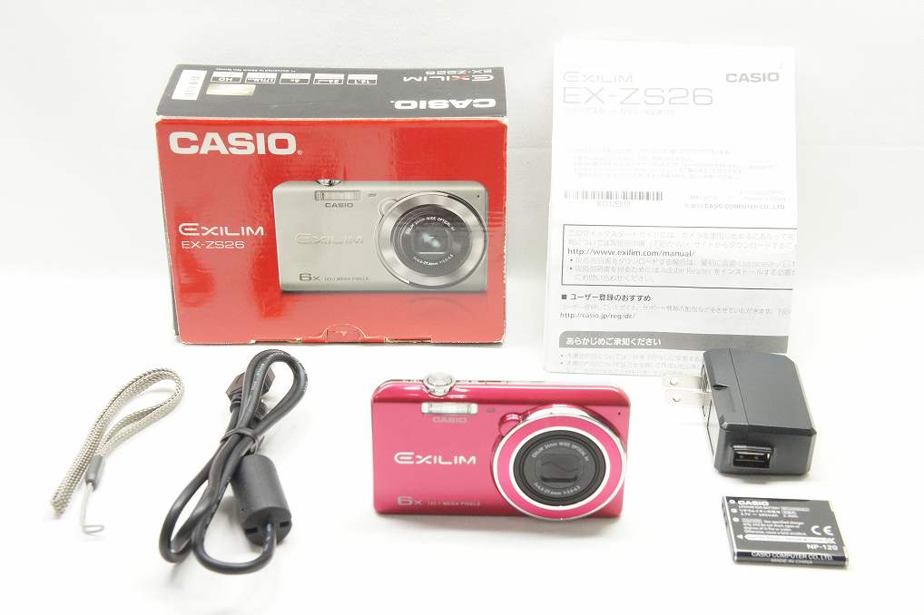 良品 CASIO カシオ EXILIM EX-ZS26 コンパクトデジタルカメラ レッド 元箱付 240712i – アルプスカメラ