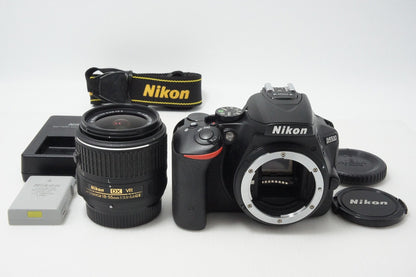 美品 Nikon ニコン D5500 ボディ + AF-S DX 18-55mm VR II レンズキット デジタル一眼レフカメラ ブラック 260609a
