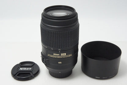 Excellent Condition Nikon AF-S DX NIKKOR 55-300mm F4.5-5.6G ED VR APS-C Zoom Lens with Hood 260609b