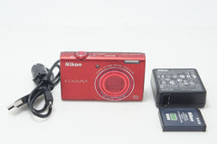 訳あり Nikon ニコン COOLPIX S6200 コンパクトデジタルカメラ ブリリアントレッド 260925i