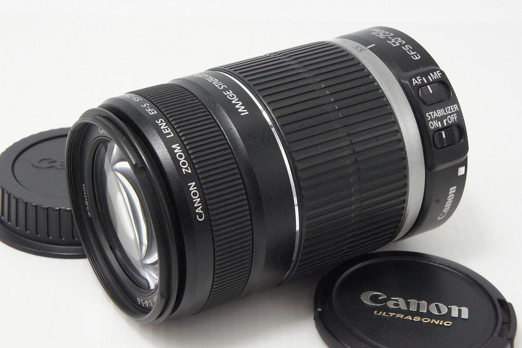 良品 Canon キヤノン EF-S 55-250mm F4-5.6 IS APS-C ズームレンズ 260609h
