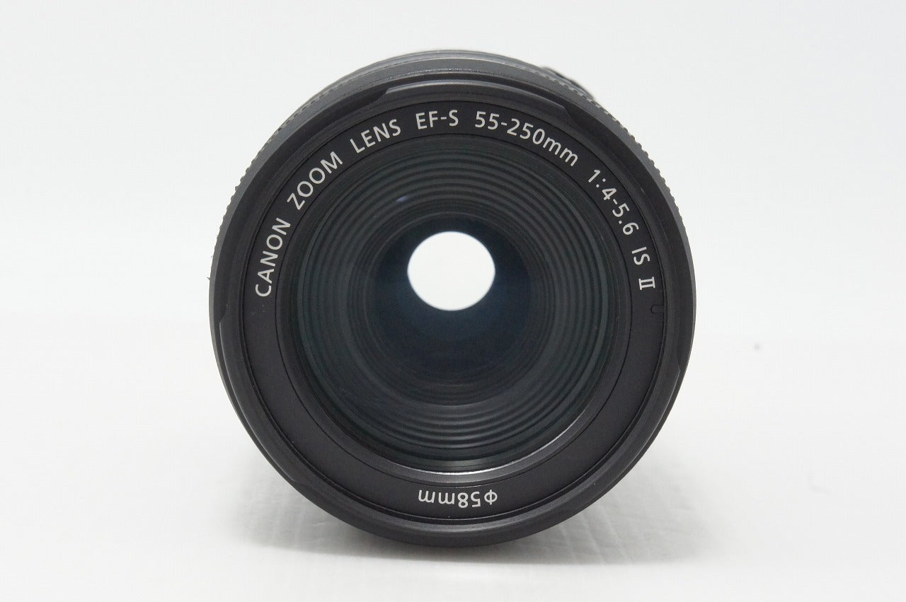 良品 Canon キヤノン EF-S 55-250mm F4-5.6 IS II APS-C ズームレンズ 260610aa
