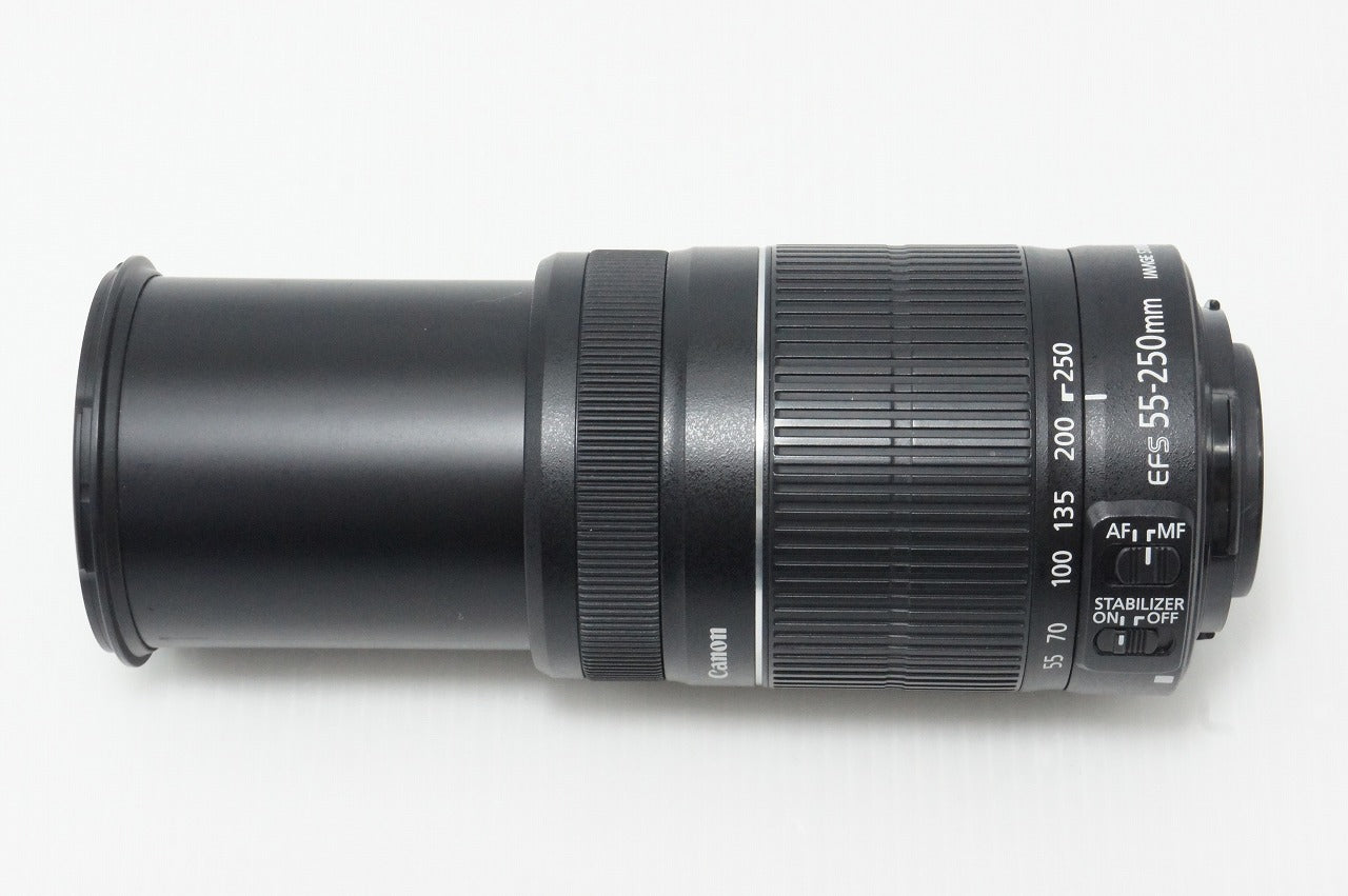良品 Canon キヤノン EF-S 55-250mm F4-5.6 IS II APS-C ズームレンズ 260610aa