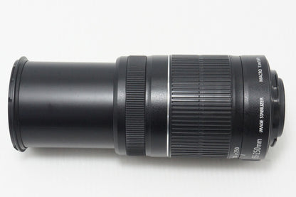 良品 Canon キヤノン EF-S 55-250mm F4-5.6 IS II APS-C ズームレンズ 260610aa