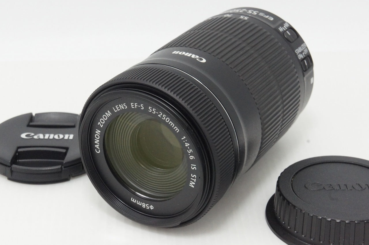美品 Canon キヤノン EF-S 55-250mm F4-5.6 IS STM APS-C ズームレンズ 260610q