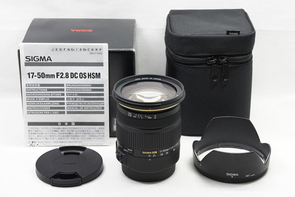 美品 SIGMA シグマ 17-50mm F2.8 EX DC OS HSM Canon キヤノン EF-Sマウント APS-C 元箱付 240401w