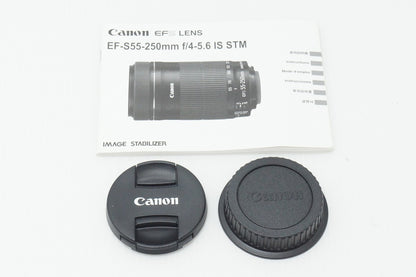 美品 Canon キヤノン EF-S 55-250mm F4-5.6 IS STM APS-C ズームレンズ 260610q