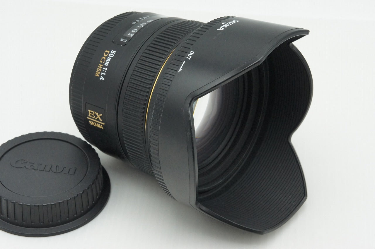 SIGMA シグマ 50mm F1.4 EX DG HSM Canon キヤノン EFマウント フルサイズ 単焦点レンズ フード付 260302r