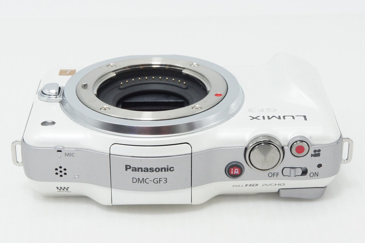 良品 Panasonic パナソニック LUMIX DMC-GF3 ボディ ミラーレス一眼カメラ シェルホワイト 元箱付 260818sm