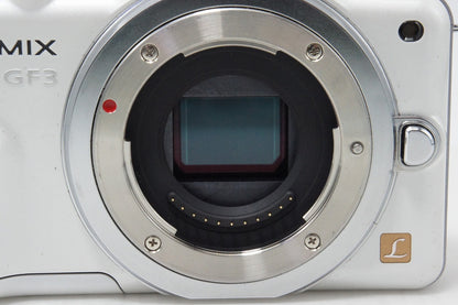 良品 Panasonic パナソニック LUMIX DMC-GF3 ボディ ミラーレス一眼カメラ シェルホワイト 元箱付 260818sm