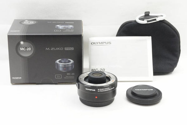 美品 OLYMPUS オリンパス M.ZUIKO DIGITAL 2x Teleconverter MC-20 テレコンバーター 元箱付 240920g