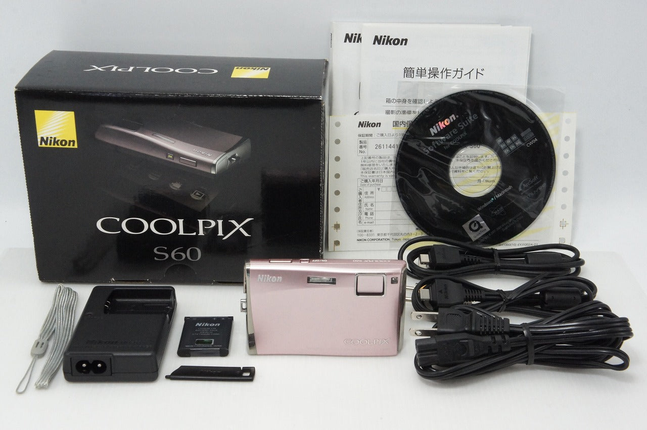 良品 Nikon ニコン COOLPIX S60 コンパクトデジタルカメラ ロイヤルピンク 元箱付 260409b
