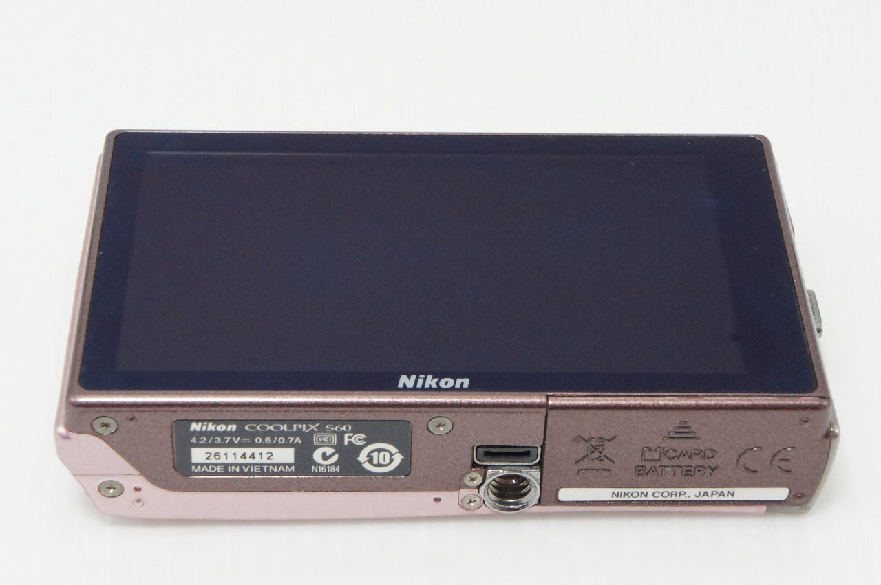 Excellent Condition Nikon COOLPIX S60 Compact Digital Camera Royal Pink With Original Box 260409b